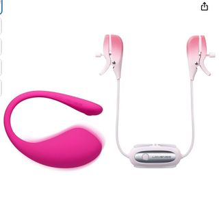 LOVENSE Lush 3 Vibrador de punto G portátil+LOVENSE Gemini Vibrador de pezón Vibrador de estimulación sexual para mujere