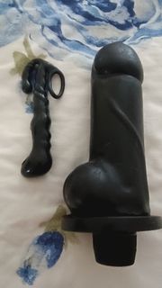 Vibrador de 21 cm grosso e Dildo menor