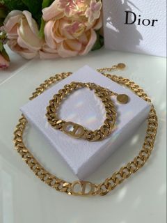 gold bracelet and chain