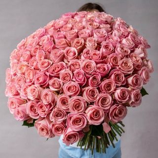 A bouquet of 100 roses