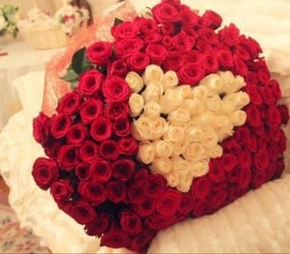 A huge bouquet of flowers