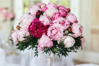 Bouquet of pink peonies