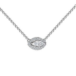 On a diamond necklace