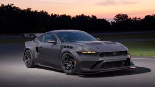The car is a Ford Mustang