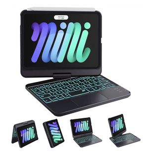 GreenLaw 360° Rotating Keyboard Case for iPad mini 7 (A17 Pro) - Black