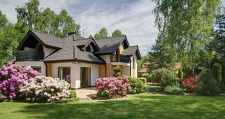 house with garden