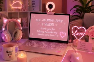 New streaming laptop and webcam?♥️??