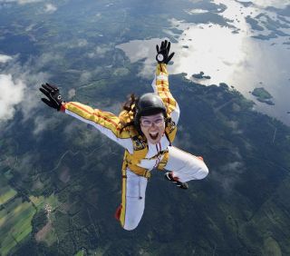 Parachuting training