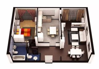 Two-room new apartment.