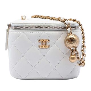 Chanel Mini Vanity Case with Ruched Handle in Quilted Lambskin