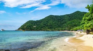 Beach El Rodeo in Santa Marta Colombia
