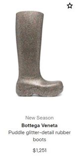 Bottega Veneta Puddle glitter-detail rubber boots