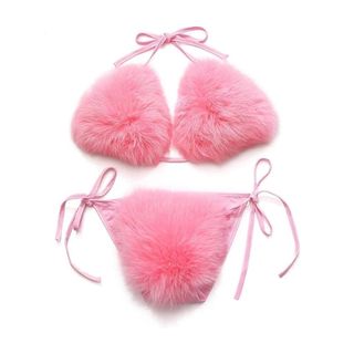 pink plush lingerie