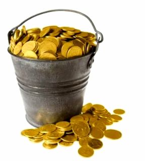 bucket of gold)
