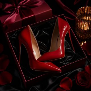 Red heels for a special show?