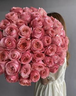 A large bouquet of roses