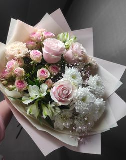 A large bouquet of flowers