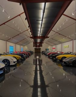 A garage filled with the machines