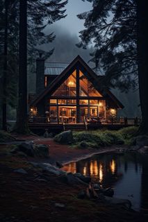 Cozy house in the forest