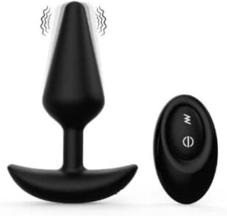 Beginner Friendly Vibrating Anal Plug with Remote Control and 12 Vibration Settings