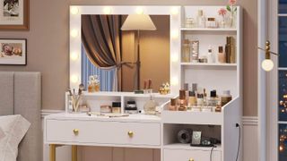 A makeup table