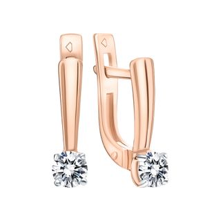 Diamond earrings in rose gold