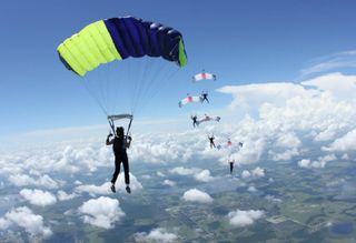 Jump with a parachute