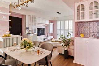 Buy a lovely pink apartment.