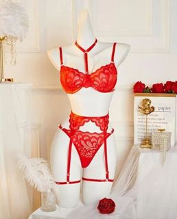 sexy red lingerie