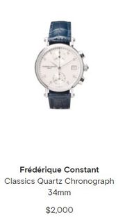 Frédérique Constant Classics Quartz Chronograph 34mm