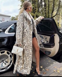 Leopard fur coat