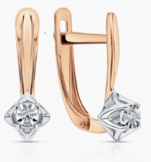 Gold earrings with natural diamonds SUNLIGHT