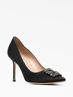 Manolo Blahnik Hangisi 90mm Satin Pumps