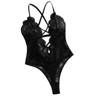 Black lace lingerie