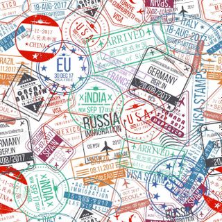 Passport full of stamps