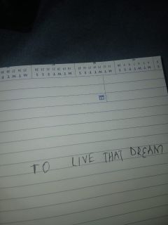 To live that dream