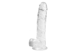 A big silicone dildo and lots of lube