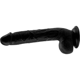Consolador realista de 10 pulgadas de largo, consoladores grandes y realistas con fuerte ventosa para jugar con manos libres, simulación anal del punto G de la vagina, pene marrón y negro, juguete sexy para mujeres (negro)