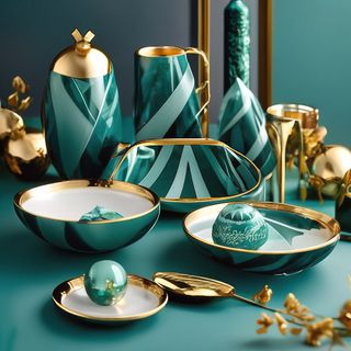 Набор красивой посуды