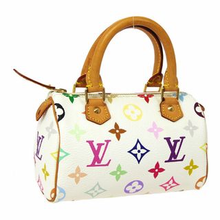 LOUIS VUITTON MINI SPEEDY 2WAY HAND BAG PURSE WHITE