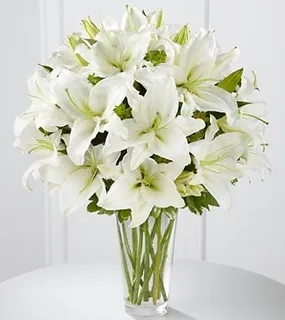 Bouquet of white lilies