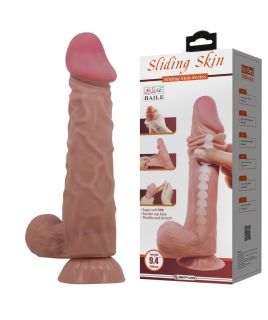 A dildo on a suction cup, with a ridge and the effect of a cow's skin?