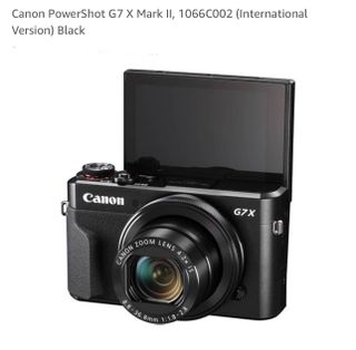 Canon PowerShot G7 X Mark II, 1066C002 (International Version) Black