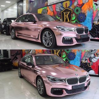pink bmw 7 series