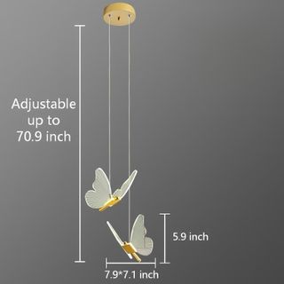 Lámpara colgante de mariposa LED