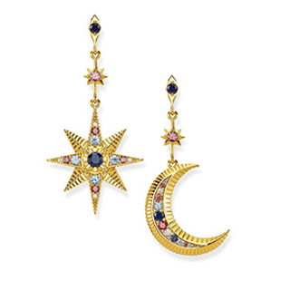 THOMAS SABO EARRINGS ROYALTY STAR & MOON