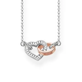 THOMAS SABO NECKLACE TOGETHER HEART DIAMOND