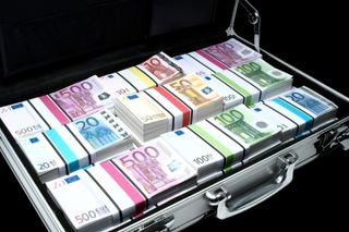 suitcase of money))